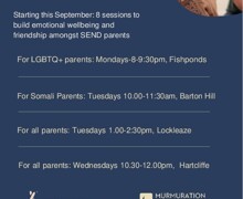 2023 09 Bookable SEND parent carer nurture group poster